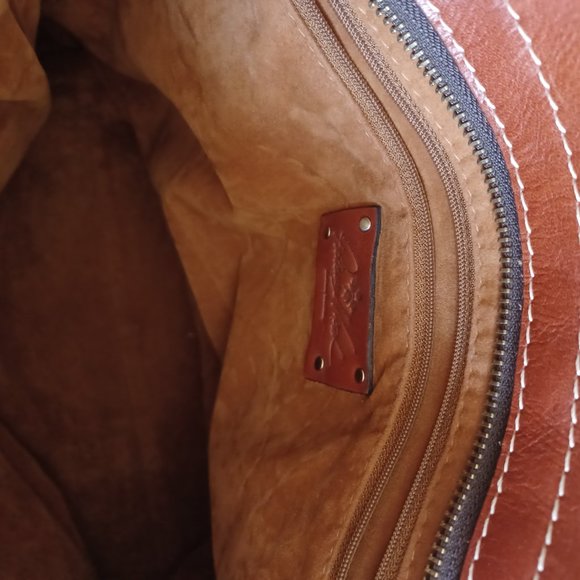 SOLD!--Patricia Nash Tropicana Summer, Cuban inspired Leather Bag - Picture 8 of 9